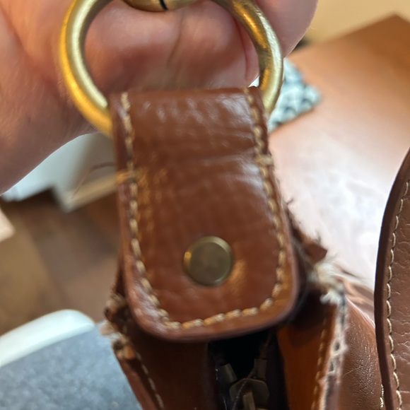 Y2K 2000 Coach Brown Signature Canvas Shoulder Bag with Brass Ring Accent - Picture 13 of 15